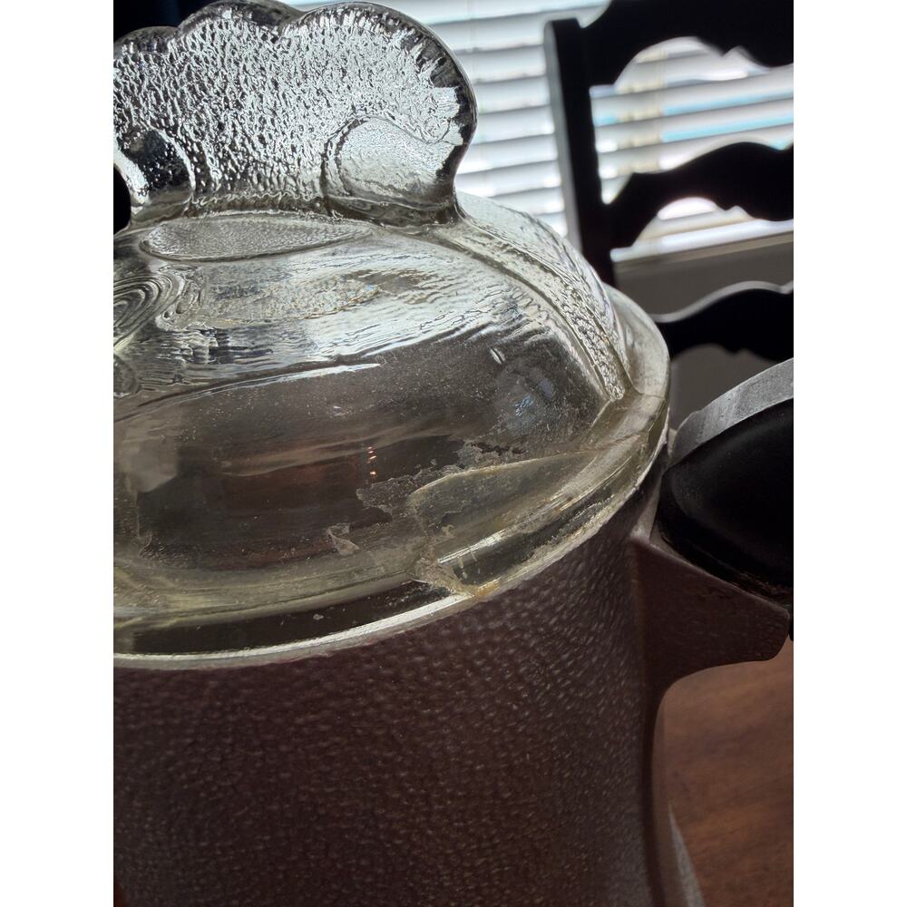 Vintage Guardian Service Hammered Aluminum Coffee Pot Glass Lid - Picture 5 of 13